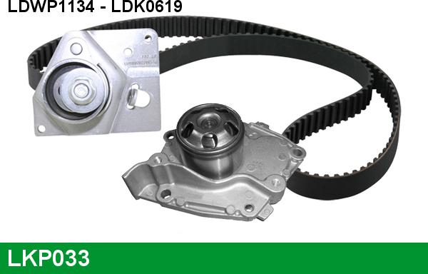 LUCAS LKP033 - Водяной насос + комплект зубчатого ремня ГРМ autospares.lv