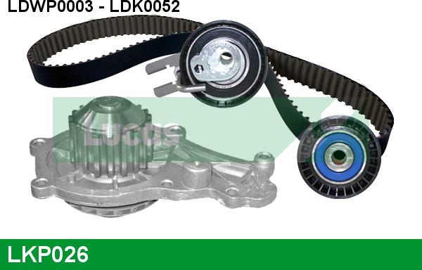 LUCAS LKP026 - Водяной насос + комплект зубчатого ремня ГРМ autospares.lv