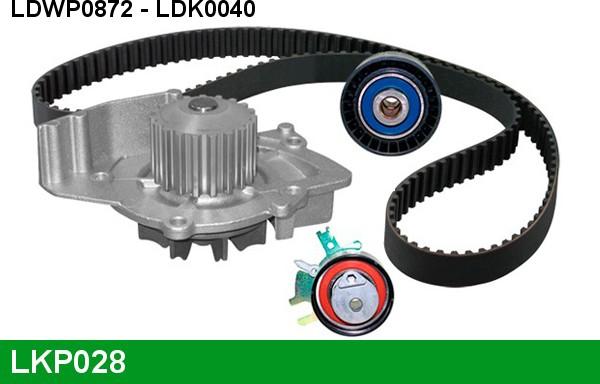 LUCAS LKP028 - Водяной насос + комплект зубчатого ремня ГРМ autospares.lv