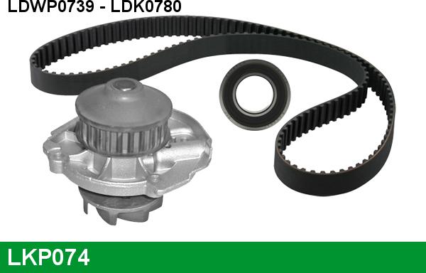 LUCAS LKP074 - Водяной насос + комплект зубчатого ремня ГРМ autospares.lv