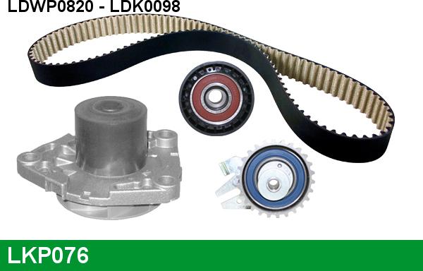 LUCAS LKP076 - Водяной насос + комплект зубчатого ремня ГРМ autospares.lv