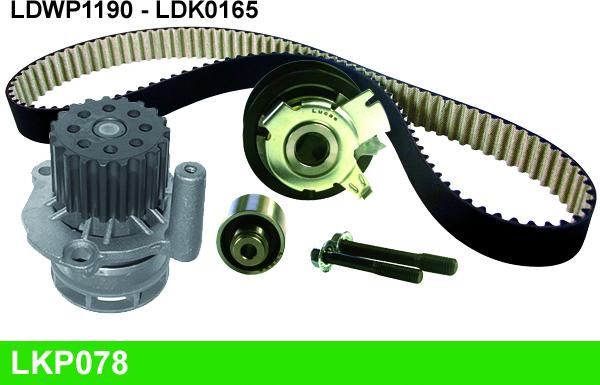 LUCAS LKP078 - Водяной насос + комплект зубчатого ремня ГРМ autospares.lv