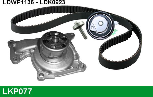 LUCAS LKP077 - Водяной насос + комплект зубчатого ремня ГРМ autospares.lv
