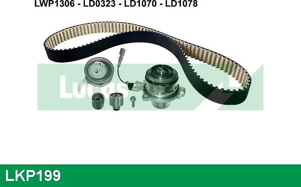 LUCAS LKP199 - Водяной насос + комплект зубчатого ремня ГРМ autospares.lv