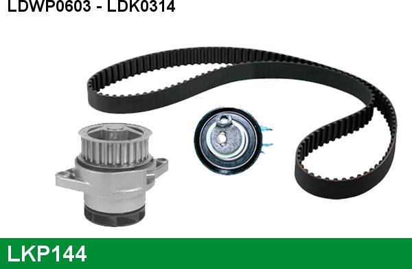 LUCAS LKP144 - Водяной насос + комплект зубчатого ремня ГРМ autospares.lv