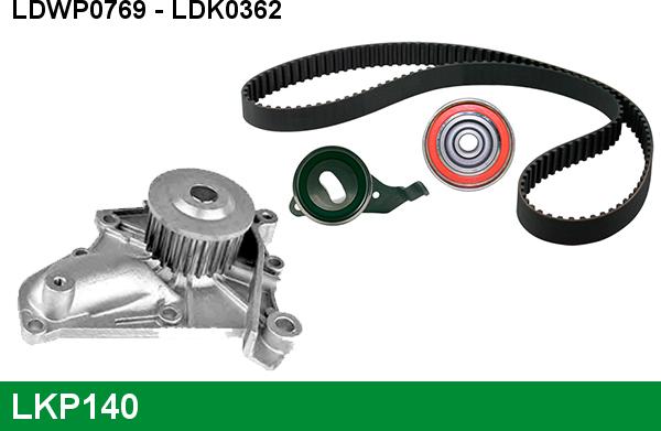 LUCAS LKP140 - Водяной насос + комплект зубчатого ремня ГРМ autospares.lv