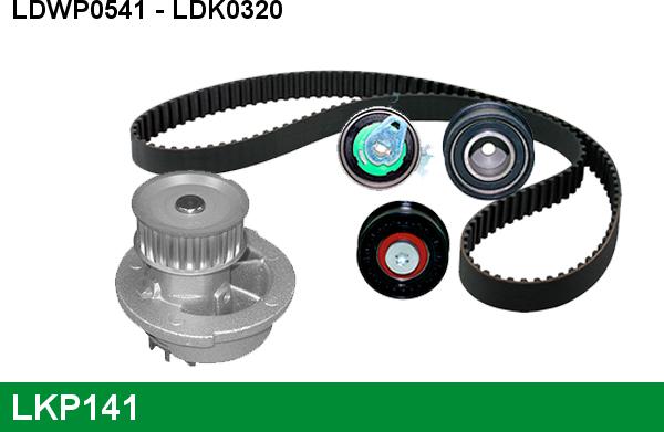 LUCAS LKP141 - Водяной насос + комплект зубчатого ремня ГРМ autospares.lv