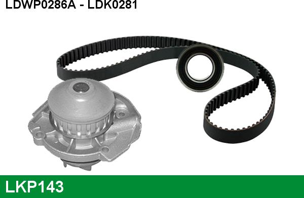 LUCAS LKP143 - Водяной насос + комплект зубчатого ремня ГРМ autospares.lv