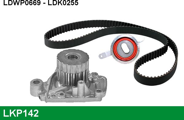 LUCAS LKP142 - Водяной насос + комплект зубчатого ремня ГРМ autospares.lv