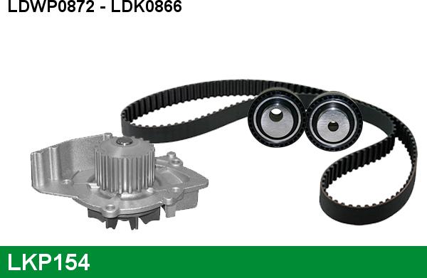 LUCAS LKP154 - Водяной насос + комплект зубчатого ремня ГРМ autospares.lv