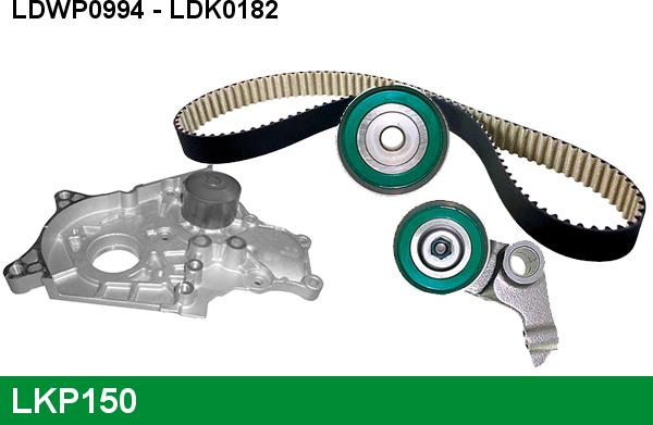 LUCAS LKP150 - Водяной насос + комплект зубчатого ремня ГРМ autospares.lv