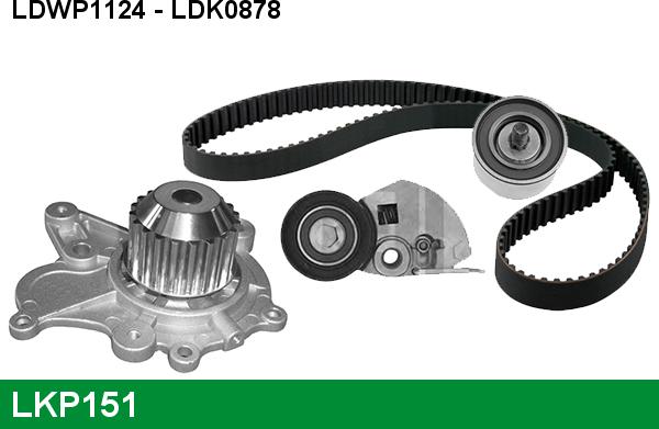 LUCAS LKP151 - Водяной насос + комплект зубчатого ремня ГРМ autospares.lv