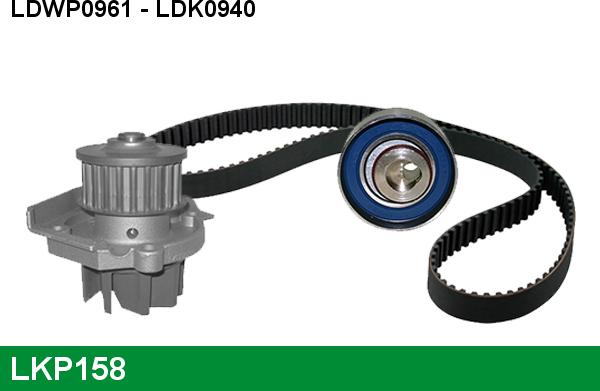 LUCAS LKP158 - Водяной насос + комплект зубчатого ремня ГРМ autospares.lv