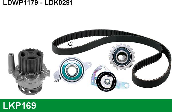 LUCAS LKP169 - Водяной насос + комплект зубчатого ремня ГРМ autospares.lv