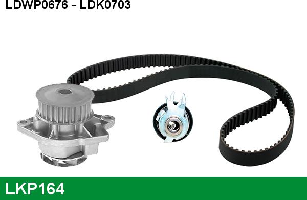 LUCAS LKP164 - Водяной насос + комплект зубчатого ремня ГРМ autospares.lv