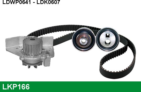 LUCAS LKP166 - Водяной насос + комплект зубчатого ремня ГРМ autospares.lv