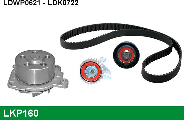 LUCAS LKP160 - Водяной насос + комплект зубчатого ремня ГРМ autospares.lv