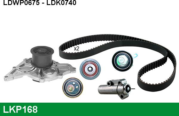 LUCAS LKP168 - Водяной насос + комплект зубчатого ремня ГРМ autospares.lv