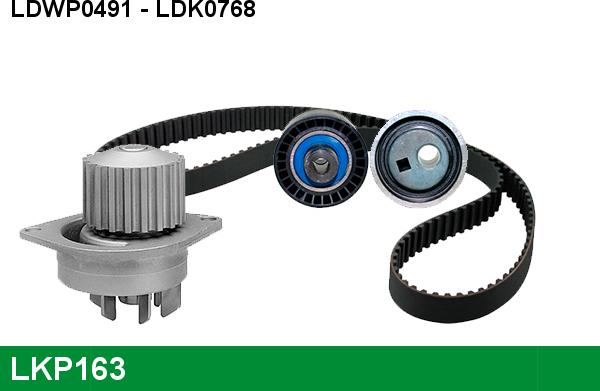 LUCAS LKP163 - Водяной насос + комплект зубчатого ремня ГРМ autospares.lv