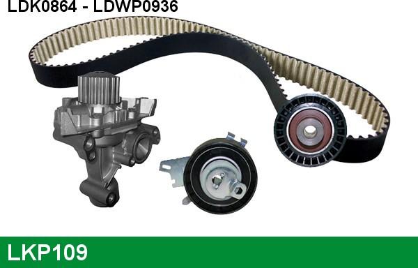 LUCAS LKP109 - Водяной насос + комплект зубчатого ремня ГРМ autospares.lv