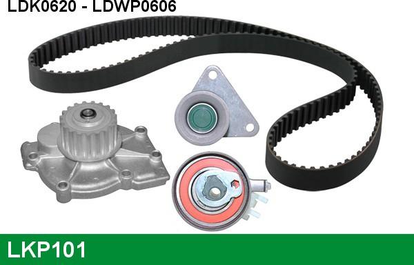 LUCAS LKP101 - Водяной насос + комплект зубчатого ремня ГРМ autospares.lv