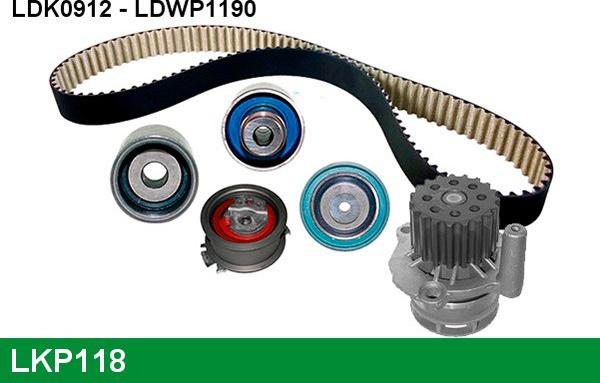 LUCAS LKP118 - Водяной насос + комплект зубчатого ремня ГРМ autospares.lv