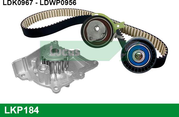 LUCAS LKP184 - Водяной насос + комплект зубчатого ремня ГРМ autospares.lv