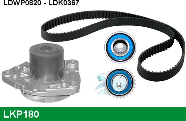 LUCAS LKP180 - Водяной насос + комплект зубчатого ремня ГРМ autospares.lv