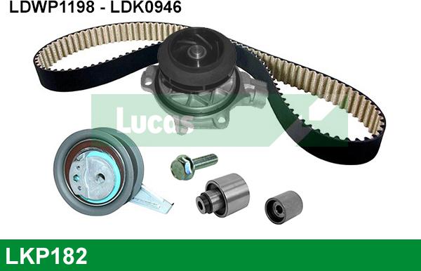 LUCAS LKP182 - Водяной насос + комплект зубчатого ремня ГРМ autospares.lv