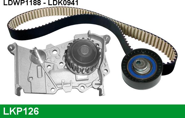 LUCAS LKP126 - Водяной насос + комплект зубчатого ремня ГРМ autospares.lv