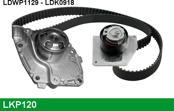 LUCAS LKP120 - Водяной насос + комплект зубчатого ремня ГРМ autospares.lv