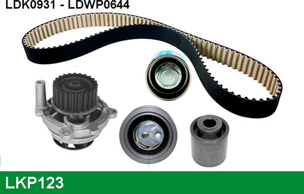 LUCAS LKP123 - Водяной насос + комплект зубчатого ремня ГРМ autospares.lv