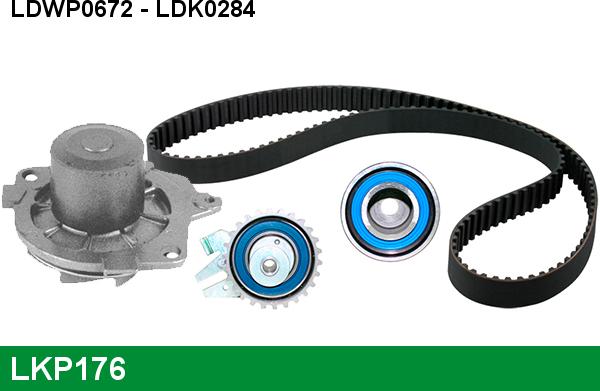 LUCAS LKP176 - Водяной насос + комплект зубчатого ремня ГРМ autospares.lv