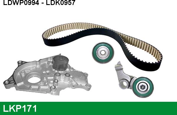 LUCAS LKP171 - Водяной насос + комплект зубчатого ремня ГРМ autospares.lv