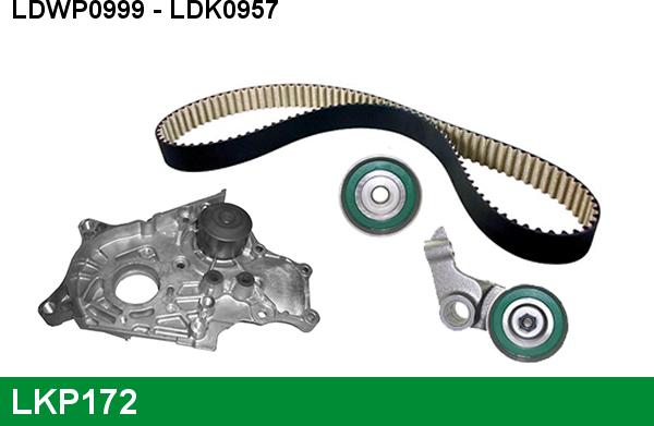 LUCAS LKP172 - Водяной насос + комплект зубчатого ремня ГРМ autospares.lv