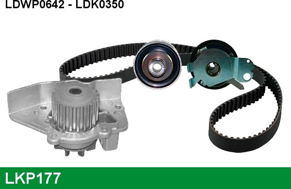 LUCAS LKP177 - Водяной насос + комплект зубчатого ремня ГРМ autospares.lv