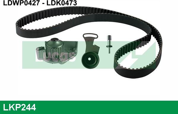 LUCAS LKP244 - Водяной насос + комплект зубчатого ремня ГРМ autospares.lv