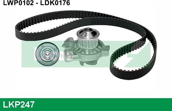 LUCAS LKP247 - Водяной насос + комплект зубчатого ремня ГРМ autospares.lv