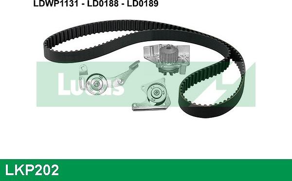 LUCAS LKP202 - Водяной насос + комплект зубчатого ремня ГРМ autospares.lv