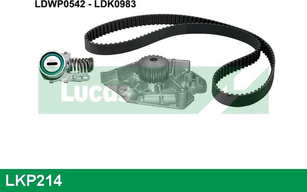 LUCAS LKP214 - Водяной насос + комплект зубчатого ремня ГРМ autospares.lv