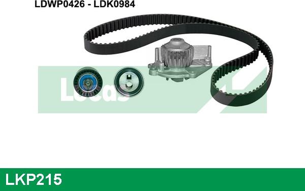 LUCAS LKP215 - Водяной насос + комплект зубчатого ремня ГРМ autospares.lv