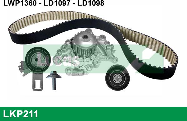 LUCAS LKP211 - Водяной насос + комплект зубчатого ремня ГРМ autospares.lv