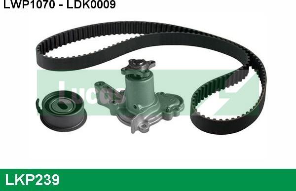 LUCAS LKP239 - Водяной насос + комплект зубчатого ремня ГРМ autospares.lv