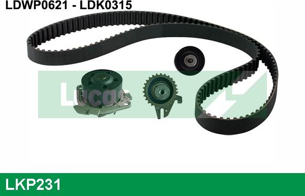 LUCAS LKP231 - Водяной насос + комплект зубчатого ремня ГРМ autospares.lv