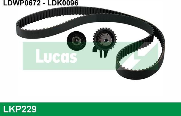 LUCAS LKP229 - Водяной насос + комплект зубчатого ремня ГРМ autospares.lv