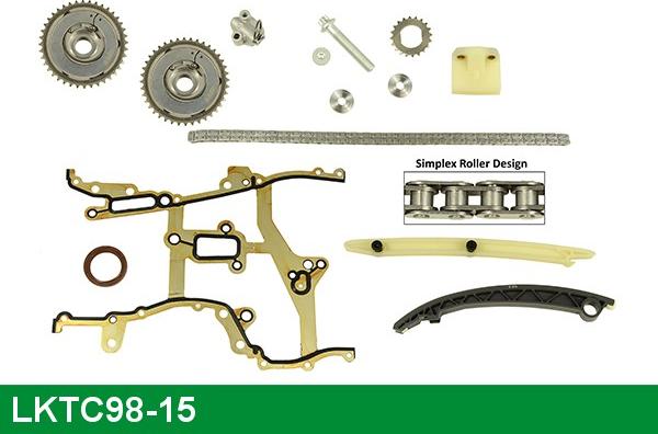 LUCAS LKTC98-15 - Комплект цепи привода распредвала autospares.lv