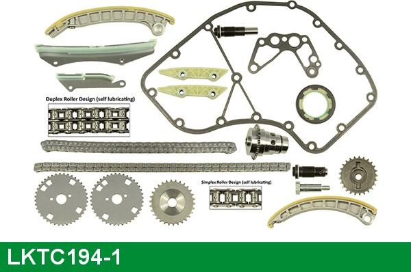 LUCAS LKTC194-1 - Комплект цепи привода распредвала autospares.lv