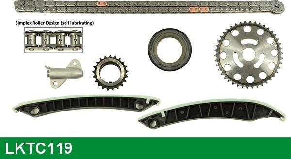 LUCAS LKTC119 - Комплект цепи привода распредвала autospares.lv