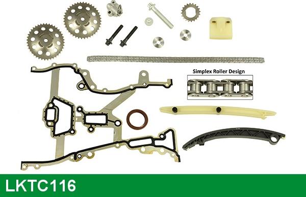 LUCAS LKTC116 - Комплект цепи привода распредвала autospares.lv