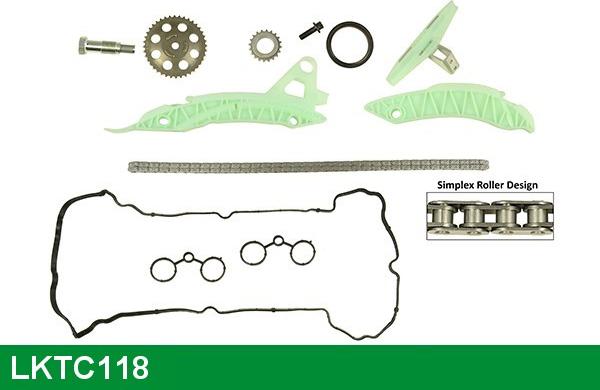 LUCAS LKTC118 - Комплект цепи привода распредвала autospares.lv